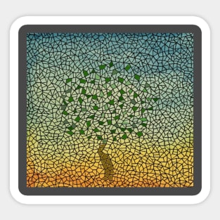 Pattern Tree of Life in Stain Glass Sticker